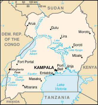 Ouganda villes carte